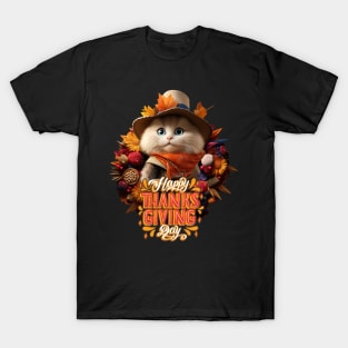 Thanksgiving cats T-Shirt